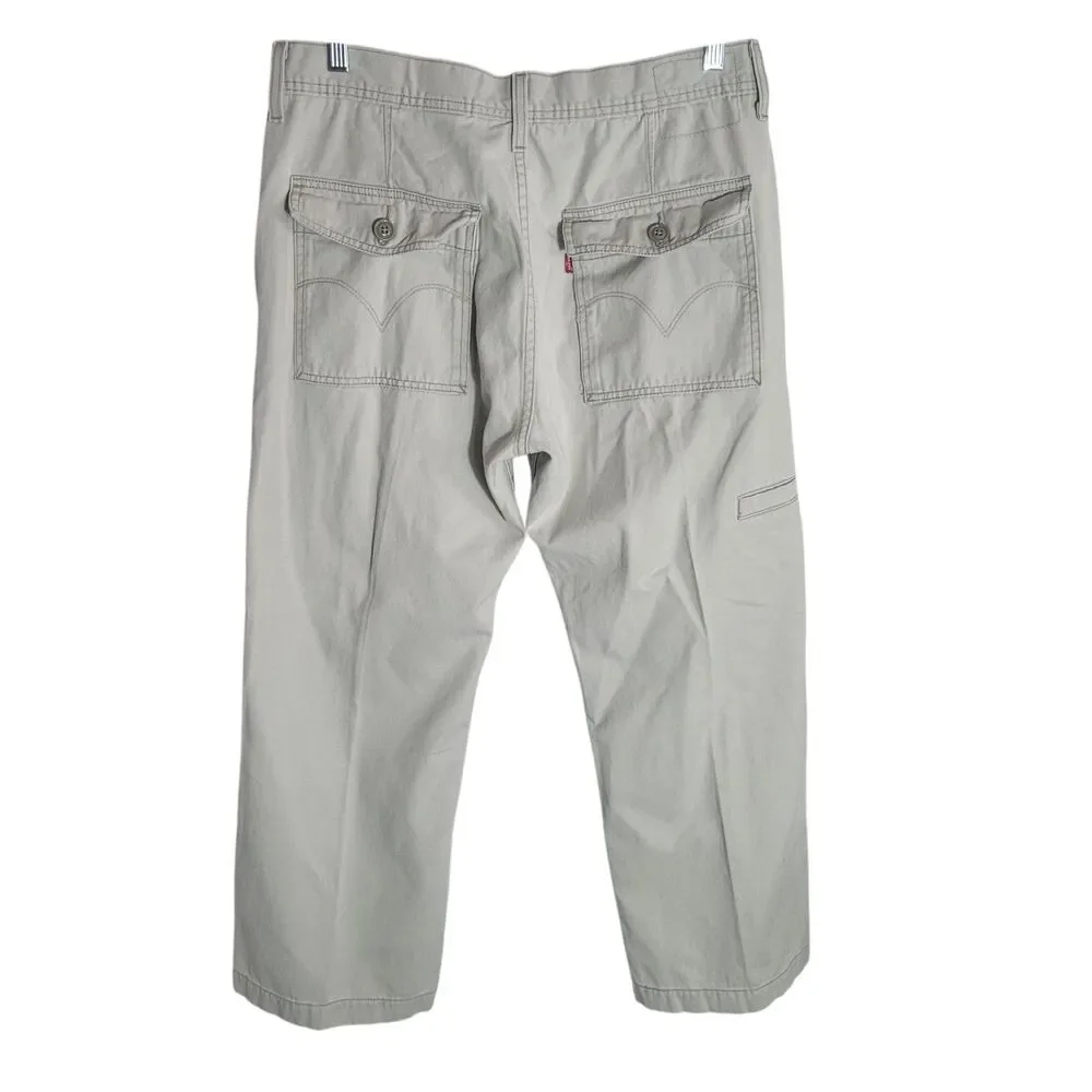 Levi's Workwear Loose Bootcut Khaki Pants Men's Size 34 X 30 Tan Casual Preppy